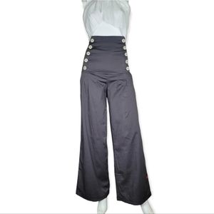 PureSolid13 Organic Cotton Ultra High Waisted Wide Leg Trousers, EUC, sz 4